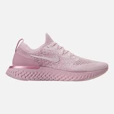 Right View Of Women S Nike Epic React Flyknit Running Shoes In Pearl Pink Pearl Pink Barely Rose Pink Sneakers Sneakers Men Fashion Sneakers Fashion