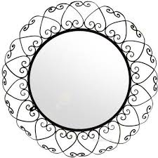 Bathroom Mirror Clipart Black And White Round Decorative Wrought Iron Mirror Wrought Iron Mirror Mirror Wall Modern Mirror Wall