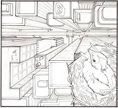 Easy 3 Point Perspective Drawing Birds Eye View I Point Perspective Colouring Page Perspective Art One Point Perspective Perspective Drawing