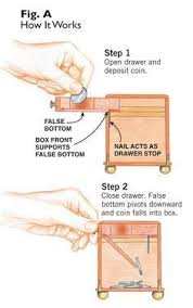 Magic Coin Bank Kids Love Secrets And So Do Adults This Small Bank With Its Sneaky False Einfache Holzprojekte Kleine Holzprojekte Small Woodworking Projects