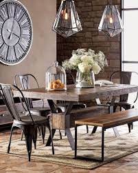 We designed this industrial dining table by drawing on manufacturing themes from the machine age of the early 1900s. Create A Warm Industrial Living Space Industrial Dining Room Table Dining Room Industrial Chic Dining Room