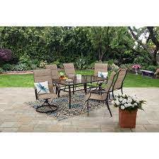 Check spelling or type a new query. Mainstays Highland Knolls Outdoor Patio Dining Set 7 Piece Metal Walmart Com Walmart Com