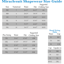 62 Reasonable Miraclesuit Shapewear Size Chart