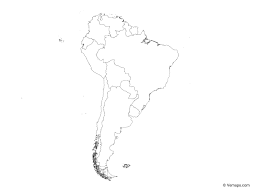 Outline Map Of South America With Countries Free Vector Maps Map Vector Vector Free South America Continent