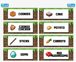Maybe you would like to learn more about one of these? Free Printable Minecraft Birthday Bookmarks Pepper Minecraft Food Label Printables Png Image Transparent Png Free Download On Seekpng
