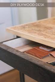Make It A Work Desk Made From Plywood Plywood Desk Osb Furniture Work Desk