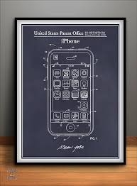 Apple Iphone Patent Print Steve Jobs Science Gift Apple Etsy Patent Prints Engineering Gifts Steve Jobs Apple
