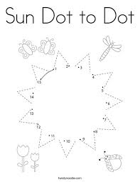 Search through more than 50000 coloring pages. Sun Dot To Dot Coloring Page Twisty Noodle