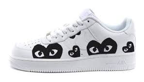 Black Bandana Air Force 1 Bandana Fever Black Cdg Play Print Custom White Nike Air Force Shoes Sneakers La Urbanwear Bandanast Custom Nike Shoes Air Force One Shoes Air Force Shoes