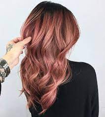 Dusty Mauve Rose Gold Waves Dusty Rose Hair Gold Hair Colors Rose Hair Color