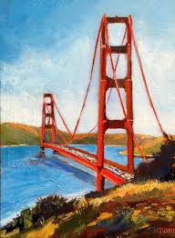 Golden Gate Bridge San Francisco Original By Artbymichelezuzalek 250 00 San Francisco Bridge Painting Golden Gate Bridge Painting Golden Gate Bridge