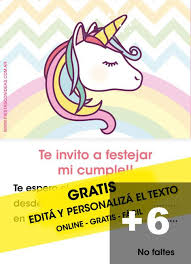 6 Tarjetas De Cumpleanos De Unicornios Para Editar Personalizar Invitacion De Unicornio Tarjetas De Cumpleanos Para Imprimir Hacer Invitaciones De Cumpleanos