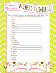 Free Bridal Shower Word Jumble Game Printable Bridal Shower Games Free Bridal Shower Games Bridal Shower Printables