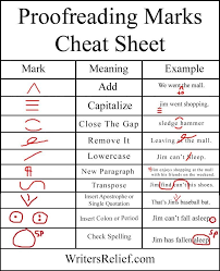 A Pocket Size Proofreading Marks Chart Proofreader Writing Words Editing Marks