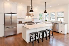 kitchen within cream tile top