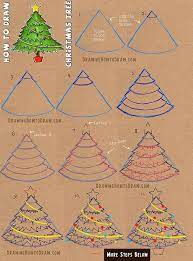 How To Draw A Christmas Tree With Simple Step By Step Tutorial How To Draw Step By Step Drawing Tutorials Christmas Tree Drawing Cartoon Christmas Tree Christmas Tree Drawing Easy