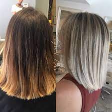 Before After Complete Transformation From Brassy To Beautiful Blonde Balayage Hair Love Blo Balayage Hair Blonde Brunette To Blonde Blonde Balayage