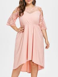 Plus Size Criss Cross Lace Trim Ribbed Dress High Low Hem Dresses Plus Size Dresses Ribbed Midi Dress