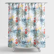 Our Unique Shower Curtain Boasts A Colorful Array Of Succulents With Pops Of Bright Florals It Instantly Brings Unique Shower Curtain Shower Curtain Curtains