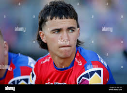 Ryan Rivett of the Knights during the NRL Round 3 match between the  Newcastle Knights and the Redcliffe Dolphins at McDonald Jones Stadium in  Newcastle, Friday, March 17, 2023. (AAP Image/Darren Pateman)