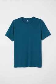 Slim Fit Round Neck T Shirt Dark Turquoise Men H M Us Shirts Shirt Design For Girls T Shirt