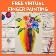 Courtesy of iflowers virtual florist services. Free Virtual Finger Painting With Supplies Vase Of Flowers Online 26 March 2021