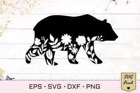 Download Floral Bear Svg Grizzly 597008 Cut Files Design Bundles