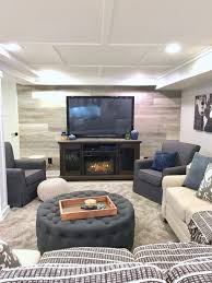 Cozy basement living room inspiration 2021 @youtube #shorts Cozy Up With This Charming Farmhouse Inspired Basement Remodel