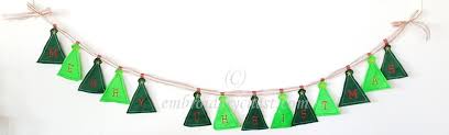 Christmas tree snow berry with accessories, used christmas trees & stands for sale in blackpool, cork, ireland for 10.00 euros on adverts.ie. Merry Christmas Tree Banner Set The Embroidery Chest