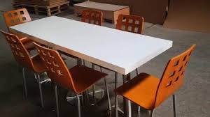 This glass table is made of tempered glass, wood and wood veneers finished in white. Modern White Food Court Restaurant Round Dining Table China Dining Set Home Furiture Tables Made In China Com
