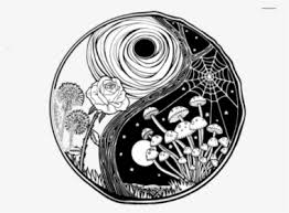 Printable yin and yang coloring page. Cool Yin Yang Art Hd Png Download Kindpng