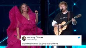 25 best memes about ed sheeran ed sheeran memes. Beyonce Ed Sheeran S Live Duet Outfits Spark Outrage Memes Music Feeds