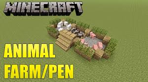 Minecraft Animal Farm Beautiful Minecraft Simple Animal Farm Pen Design Tutorial Ps4 Ps3 Xbox Pe Pc Farm Animals Minecraft Farm