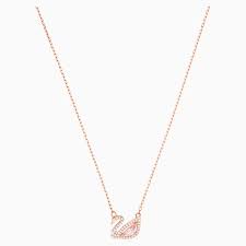 dazzling swan necklace multi colored