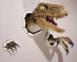 Realistic Wallbursting Velociraptor Claw Set Jurassic Park Dinosaur Theme Bedroom Dinosaur Bedroom Dinosaur Room