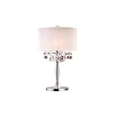 Ok Lighting Ok 5110t 30 Inch Crystal Silver Table Lamp