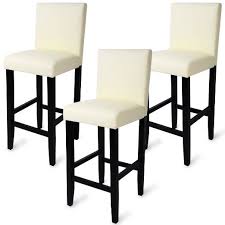 Woltu Bh21cm 3 Barhocker Bistrostuhl Holz Kunstleder Bistrohocker Mit Lehne 3er Set Massivholz Antirutschgummi Kunstlede Barhocker Bistro Stuhle Hocker