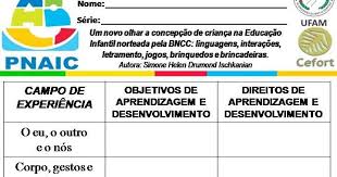 Campos De Experiencia Na Educação Infantil Bncc Vamos Planejar Nova Bncc Sem Complicacoes Objetivos Da Educacao Infantil Relatorios Educacao Infantil Avaliacao Educacao Infantil
