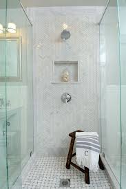 Cream Herringbone Stone Mosaic Tile In Shower Https Www Pebbletileshop Com Products Cream Herringb Hampton Style Bathrooms Bathrooms Remodel Bathroom Design