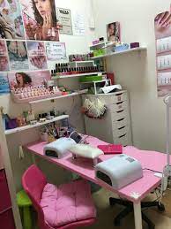 Small Space Nail Station Idea Home Nail Salon Ideas Nail Technician Room Home Nail Salon Nail Station Home Nail Salon Ideas