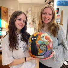 Lincoln Academy AP and Advanced Art students decorated pumpkins again this  year for the residents of Cove's Edge. The pumpkins were supplied by and  delivered by the Damariscotta Lion's Club. #wearelincolnacademy
