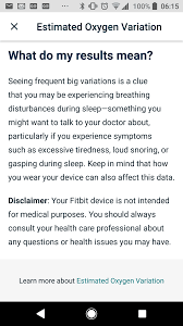 Your spo2 is a measure of your blood oxygen levels, or as fitbit refers to it, your estimated oxygen variation (eov). Solved Estimated Oxygen Variability Is Live D Fitbit Community