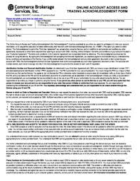 Commerce bank offers online banking, a mobile banking app, fund transfers and online statements. Fillable Online Online Account Access And Trading Commerce Bank Fax Email Print Pdffiller