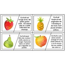 Casse Tete De Devinettes Fruits Et Legumes
