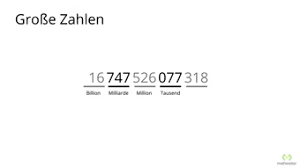 Zahlen Bis Billionen Matheretter