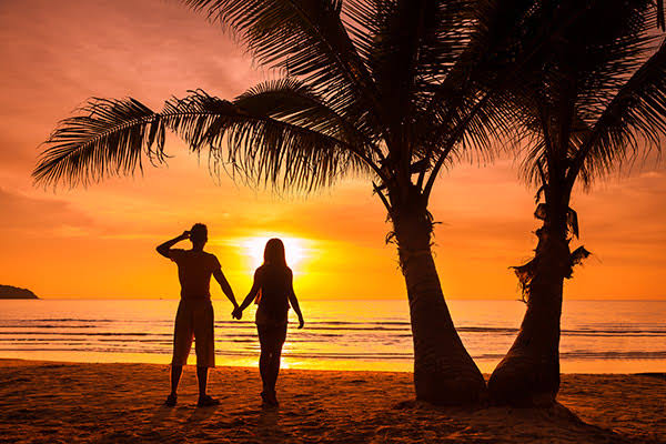 Goa offers peaceful romantic beach sunsets year round, AI generated