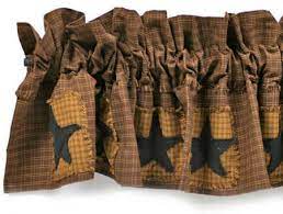 Primitive Star Patchwork Valance Curtains Primitive Decor Primitive Decorating Primitive Curtains Primitive Kitchen