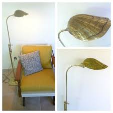 Vintage Brass Shell Swing Arm Floor Lamp 1960 S Reading Etsy Swing Arm Floor Lamp Floor Lamp Reading Lamp