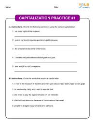 Resources for parents, teachers and anyone who works with children. 4th Grade Capitalization Worksheets