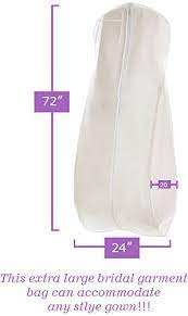 White Wedding Gown Travel Storage Garment Bag By Bags For Less Soft Breathable Durable Rip Water Re Wedding Dress Garment Bags Dress Garment Bags Bags